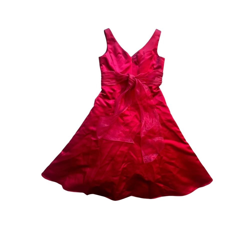 Davids Bridal Red Gown Sleeveless‎ Flower girl Child Kid Size 10 JB2532 Junior - Picture 3 of 12